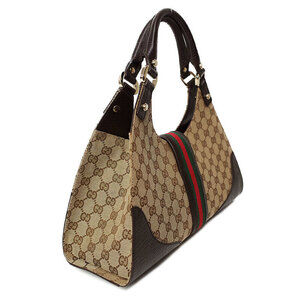 Gucci bag hobo leather Brown GG Canvas Supreme